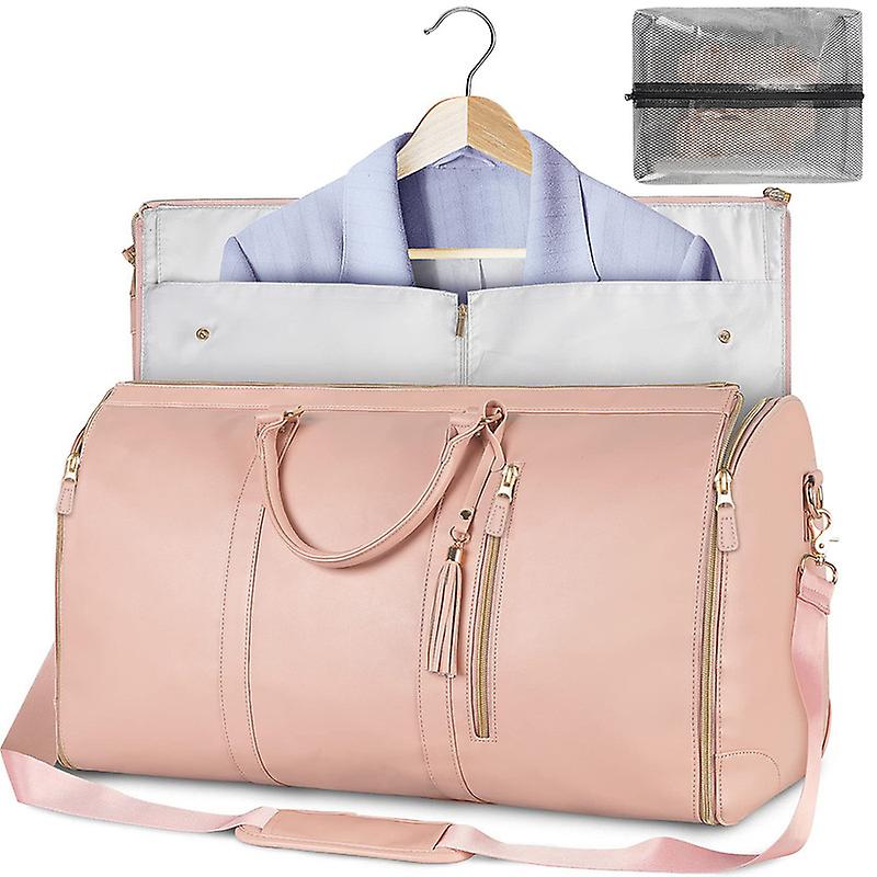 2024 Fashion Large PU Folding Suit Storage Bag Women& Men High Capacity Luggage Handbag Travel Sport Outdoor Multi Function Organizer
