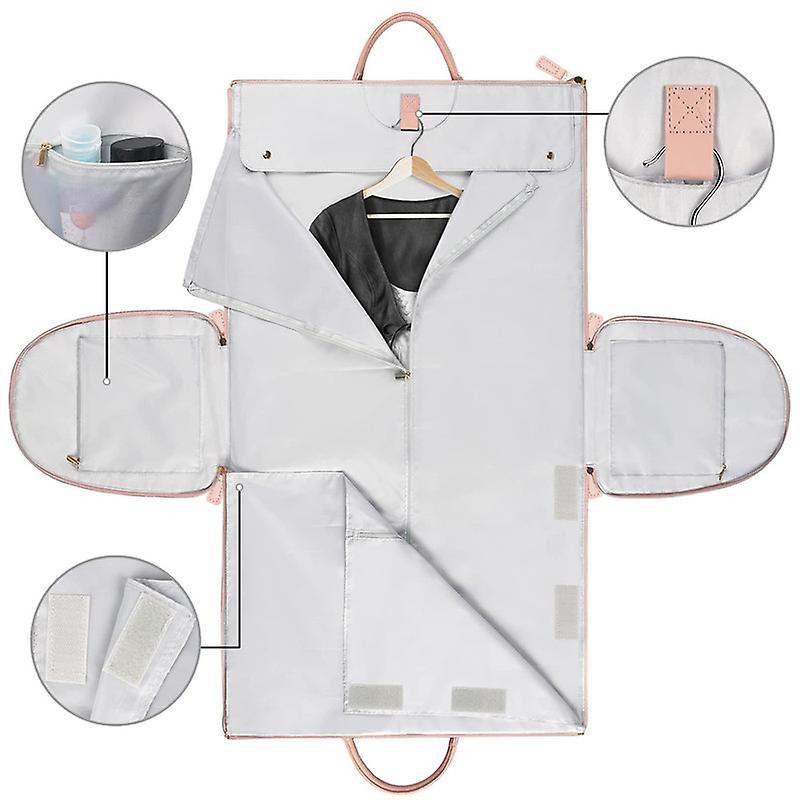 2024 Fashion Large PU Folding Suit Storage Bag Women& Men High Capacity Luggage Handbag Travel Sport Outdoor Multi Function Organizer