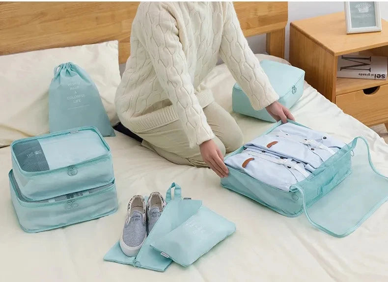 10-Piece Travel Organizer Set - Packing Cubes for Clothes, Shoes & Toiletries