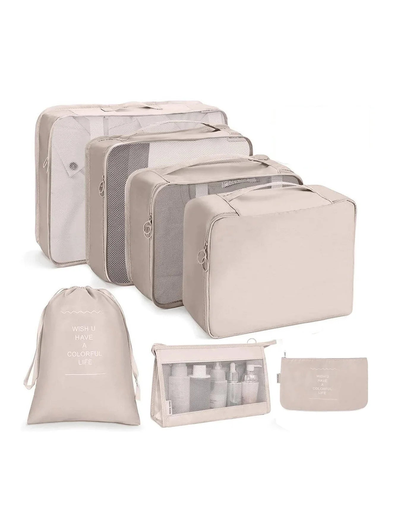 10-Piece Travel Organizer Set - Packing Cubes for Clothes, Shoes & Toiletries
