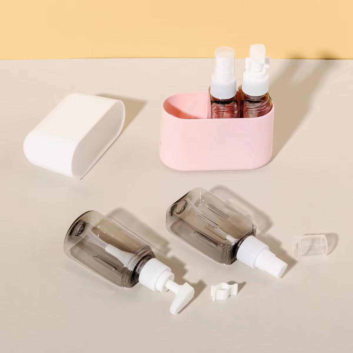 4 in 1 50Ml Travel Bottle Set Combination Shampoo Shower Gel Hand Wash Lotion Spray Empty Bottle Travel Kit Accessories