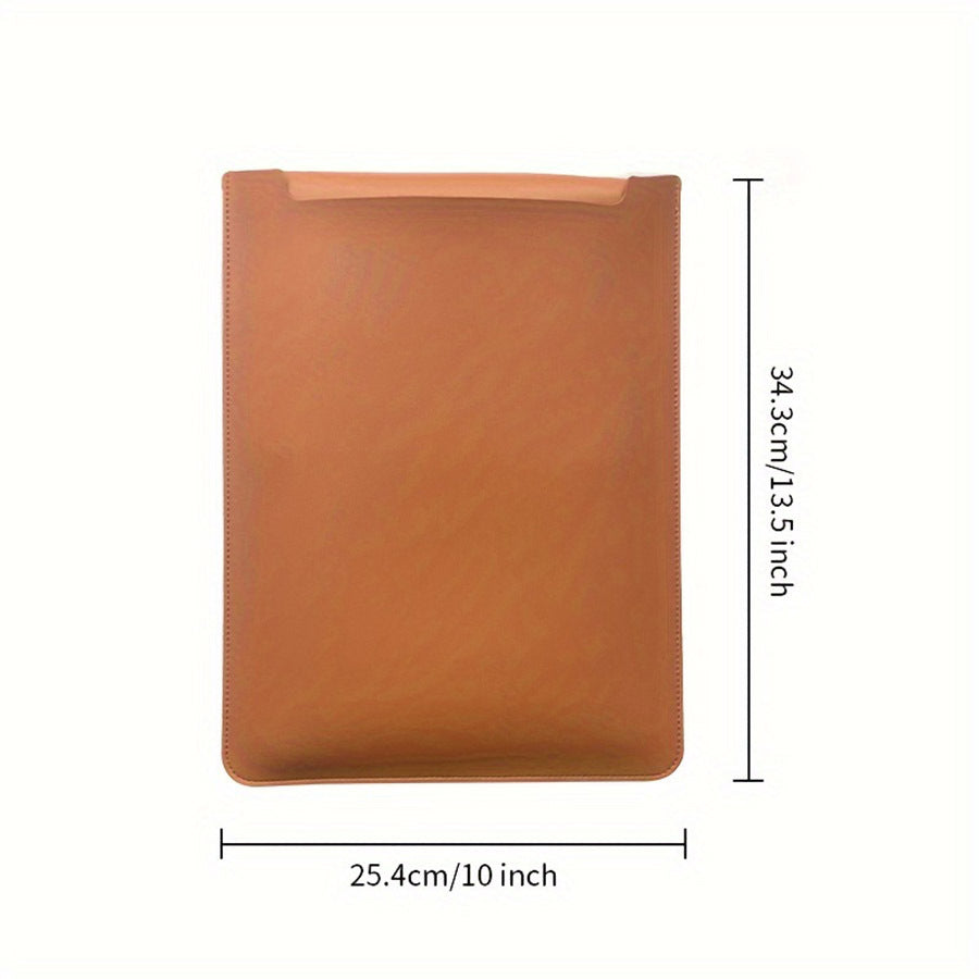Versatile Faux Leather Laptop Sleeve with Mouse Pad – Fits 13” to 16” Laptops
