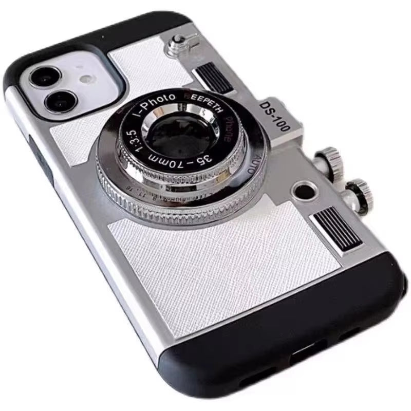 Emily in Paris 3D Retro Camera Leather Case for Iphone 11 13 14 15 16 Pro Max 12 Mini XS XR X 7 8 plus SE 2022 Ipone Accessories