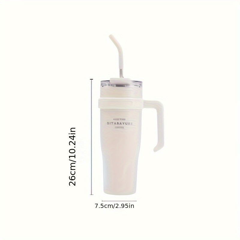 1140ml Large Stainless Steel Insulated Water Cup – Leak-Proof Tumbler with Straw for Hot and Cold Drinks