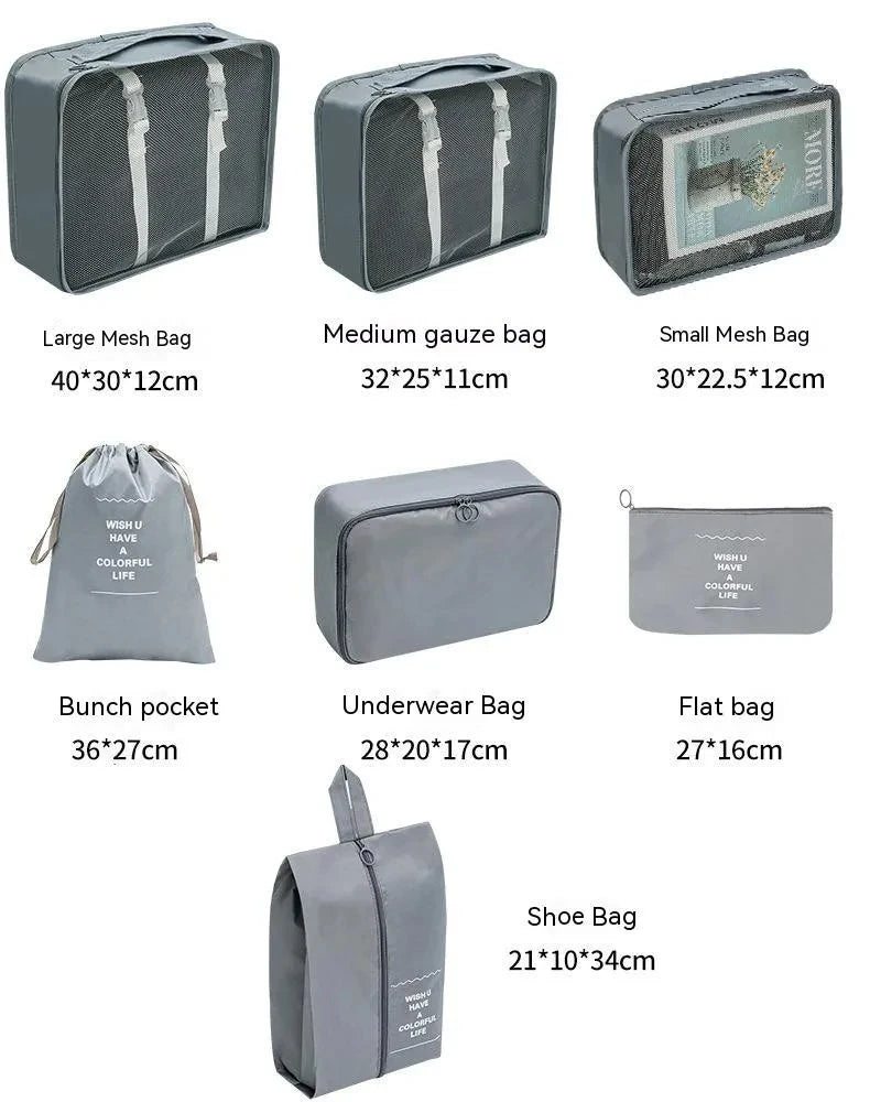 10-Piece Travel Organizer Set - Packing Cubes for Clothes, Shoes & Toiletries