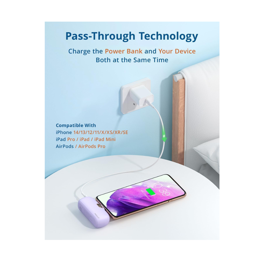 10000mAh Mini Power Bank – Fast Charging Pocket-Sized Charger for Phone with Digital Display (20W)