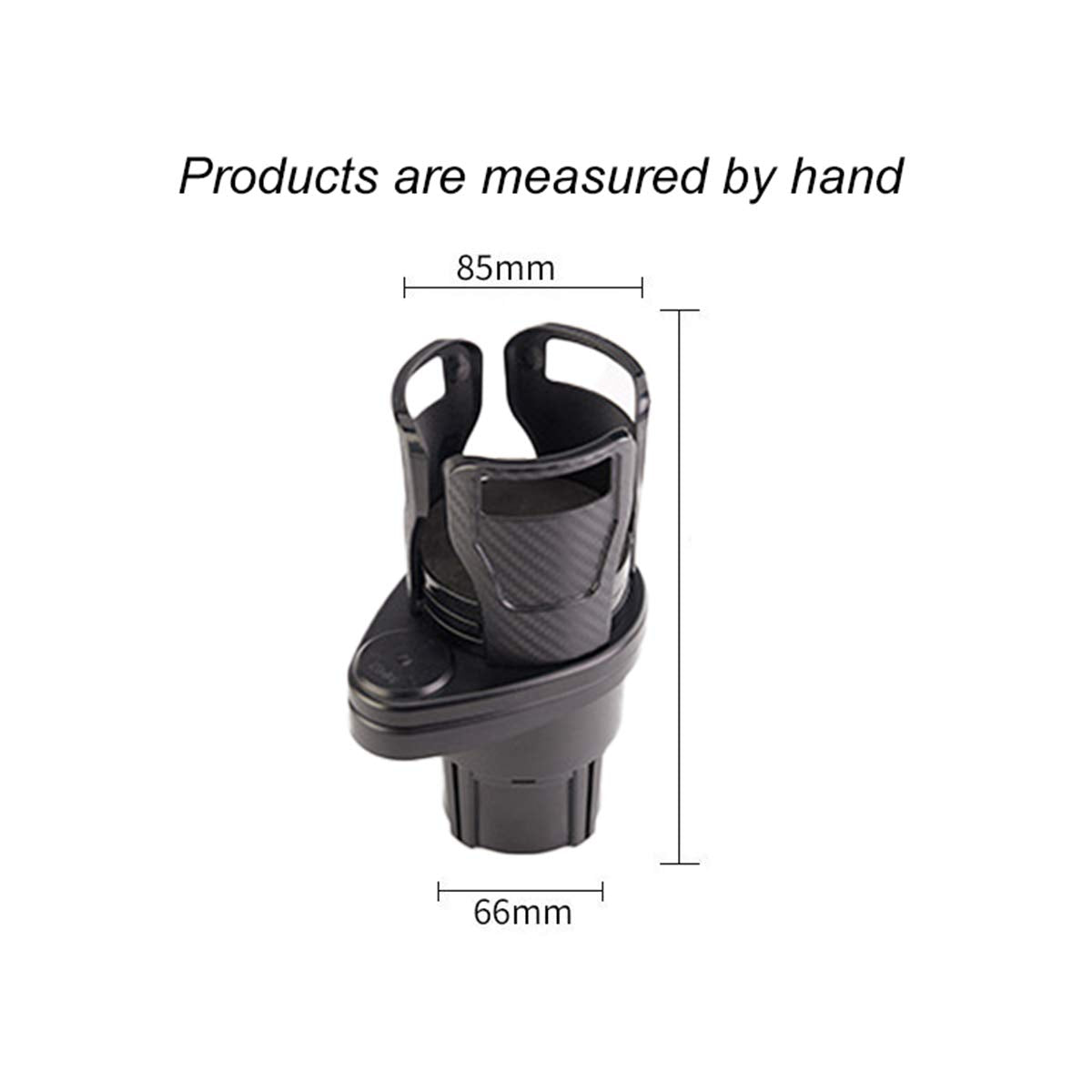 2-in-1 Car Cup Holder Expander with 360° Rotating Base