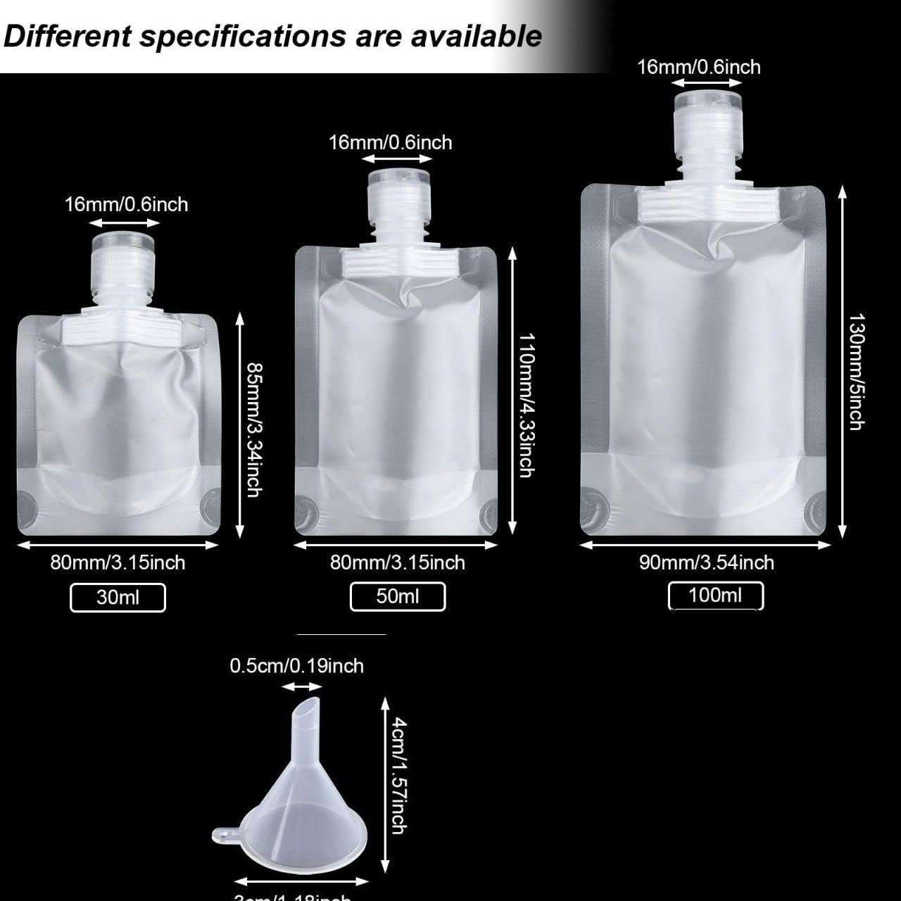 10 Pcs 30/50/100ml Travel Subpackage Bottles – Leak-Proof, Reusable Containers for Toiletries