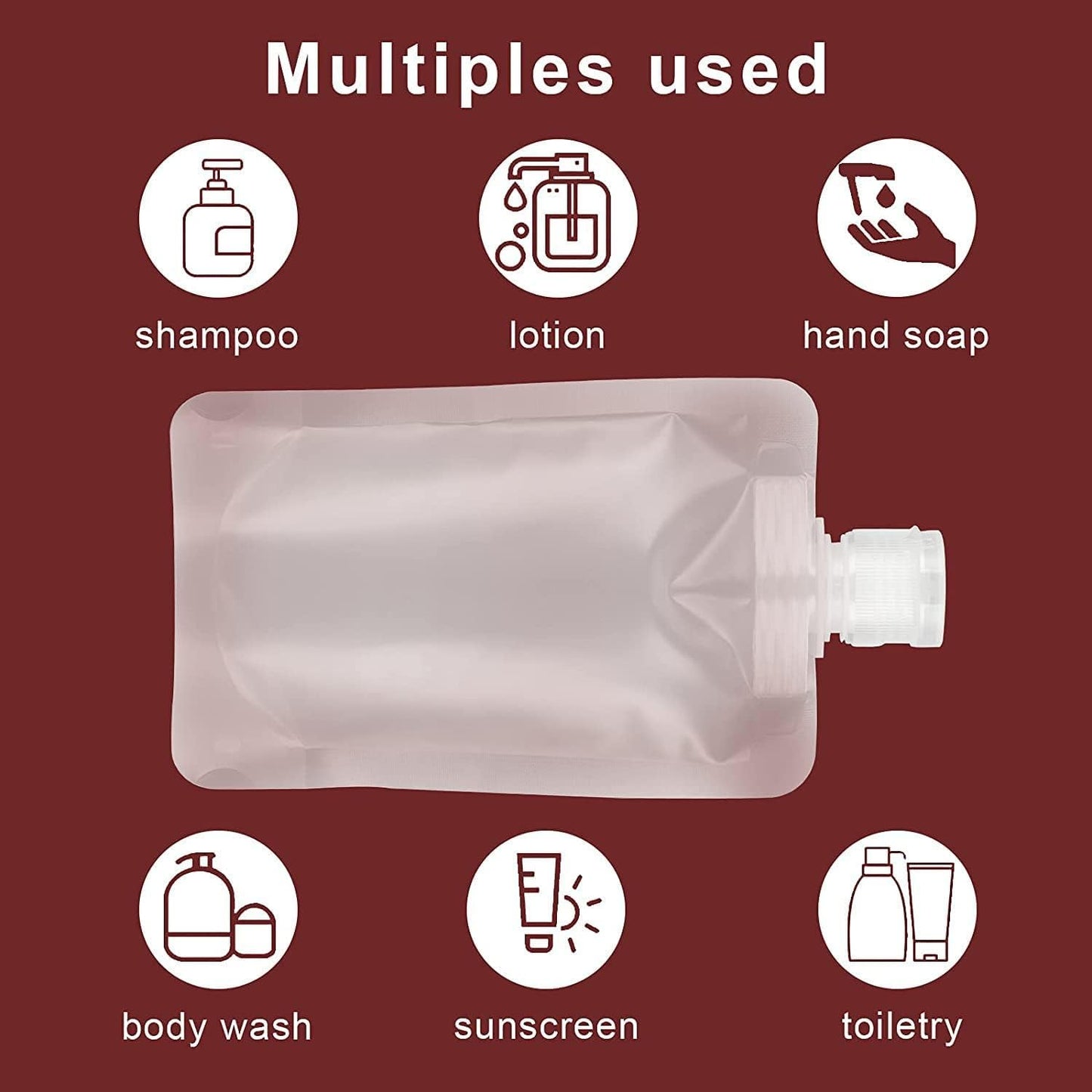 10 Pcs 30/50/100ml Travel Subpackage Bottles – Leak-Proof, Reusable Containers for Toiletries