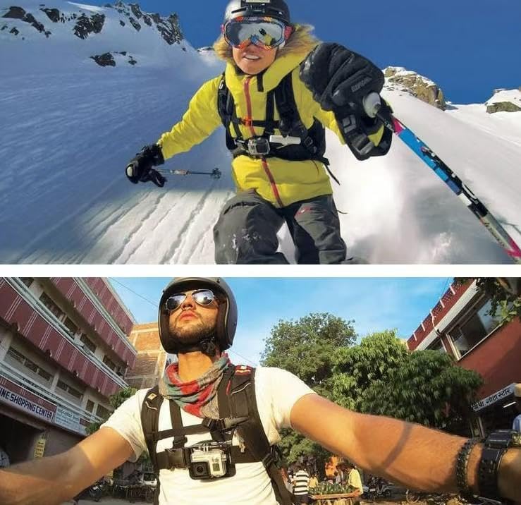 1 PC Adjustable Phone Clip Holder with Chest Strap – Hands-Free Accessory for Mobile Phones and Sport Cameras