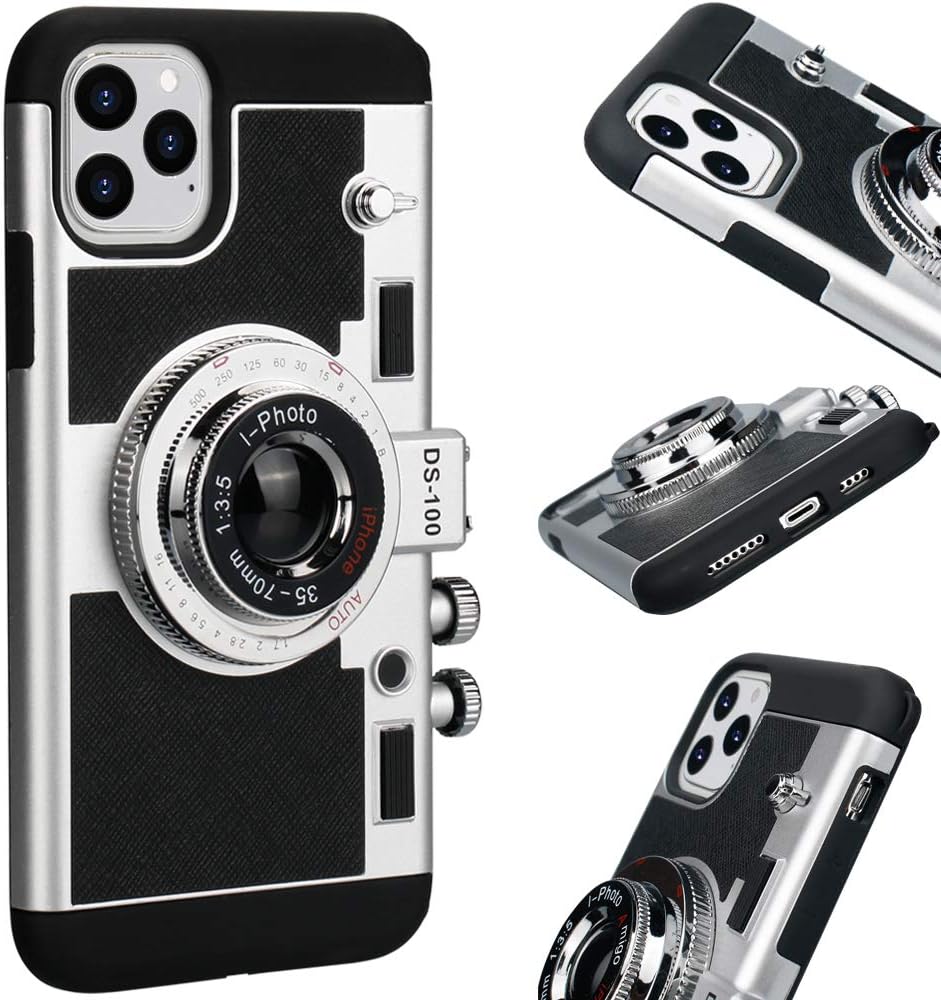 Emily In Paris 3D Retro Camera Leather Case for iPhone 13 to 16 Pro Max