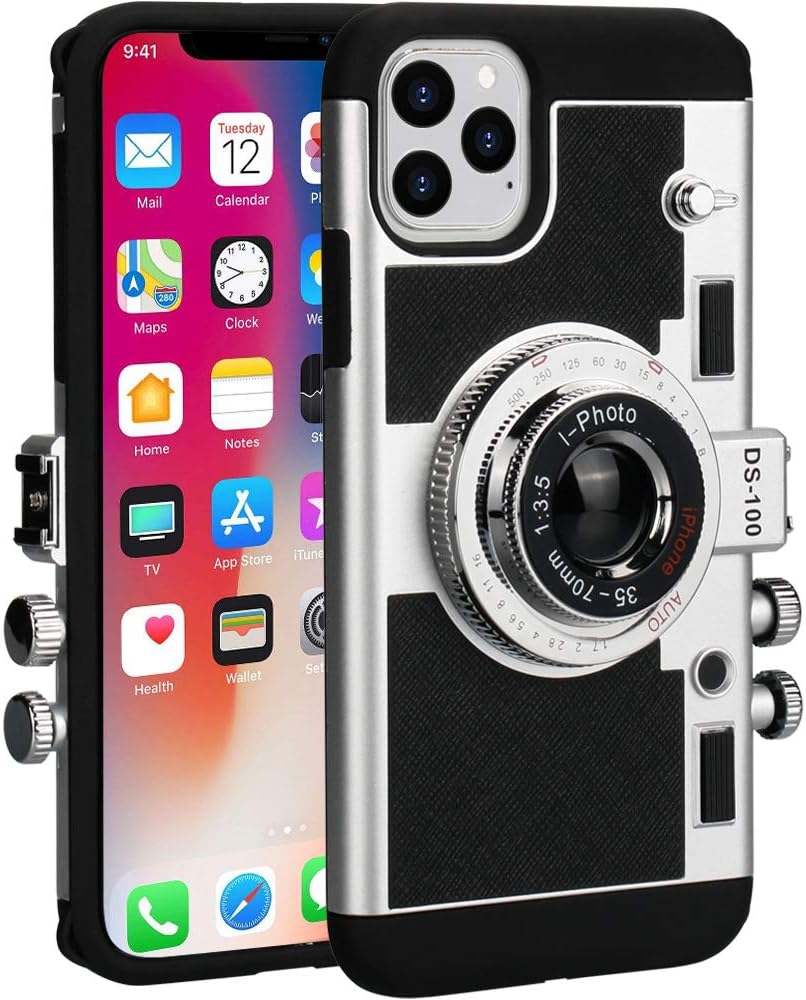Emily In Paris 3D Retro Camera Leather Case for iPhone 13 to 16 Pro Max