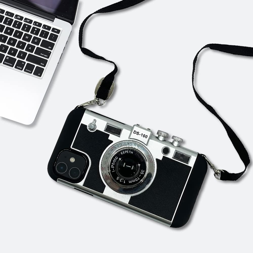 Emily In Paris 3D Retro Camera Leather Case for iPhone 13 to 16 Pro Max
