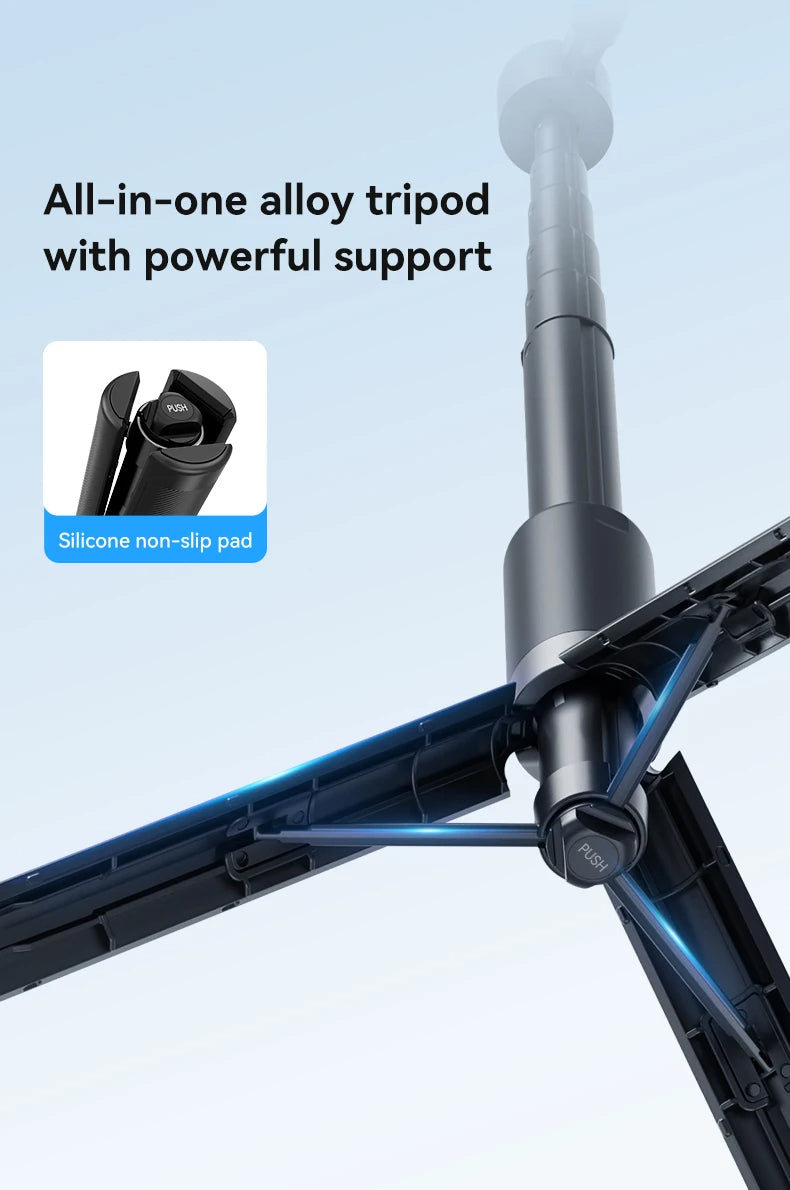 TELESIN 1.3M Magnetic Selfie Stick Tripod with Bluetooth Remote – Perfect for iPhone, Xiaomi, Huawei, Samsung, and Smartphones