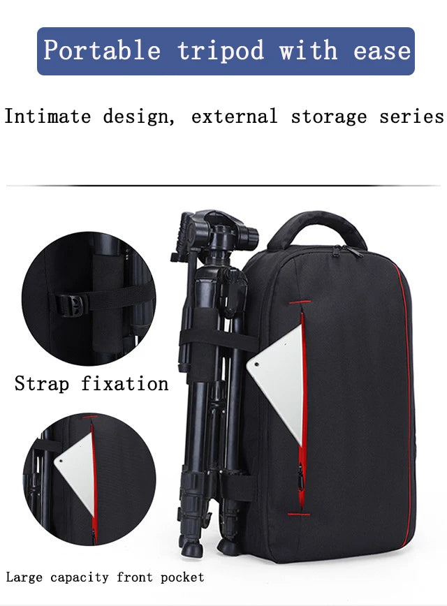 Waterproof Wear-Resistant Camera and Photography Backpack – Ideal for DSLR, Mirrorless, and Drone Gear