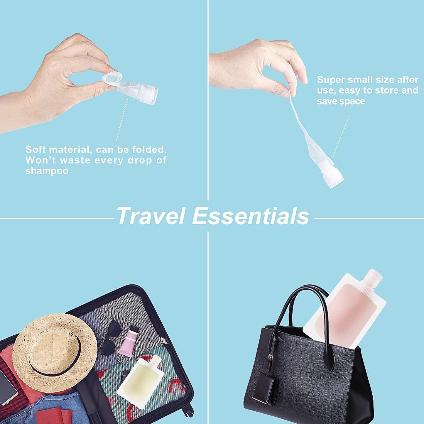 10 Pcs 30/50/100ml Travel Subpackage Bottles – Leak-Proof, Reusable Containers for Toiletries