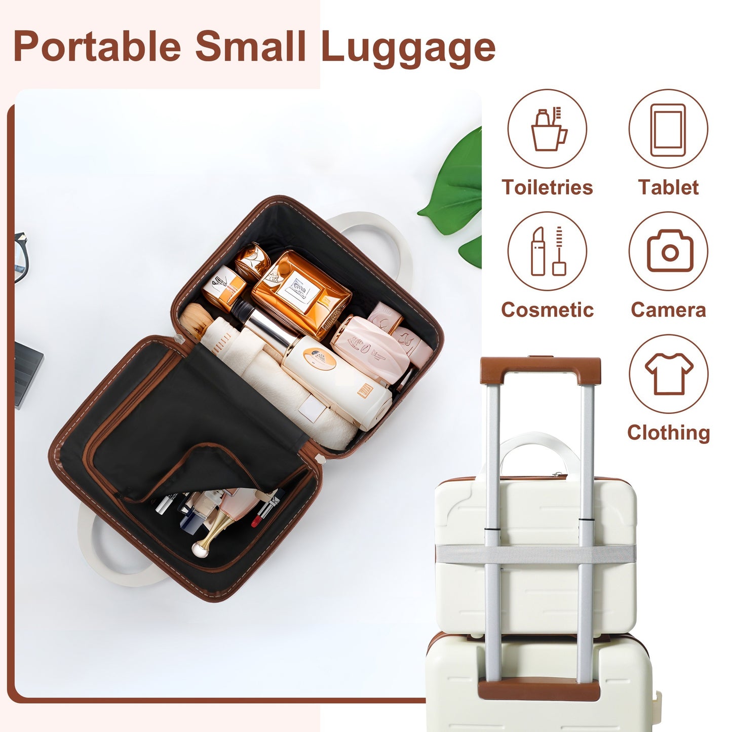 2 Pcs Luggage Set – Carry-On Hardshell Suitcase with TSA Lock, USB Port, and Spinner Wheels