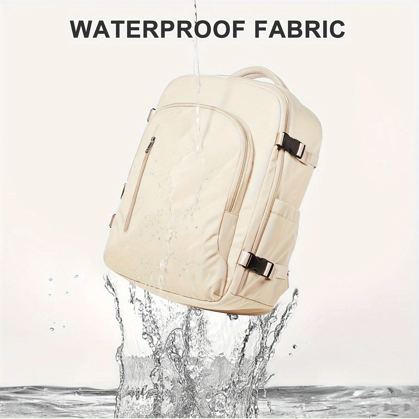 FLCC Large Capacity Travel Laptop Backpack for Women and Men - Airline-Approved Cabin Backpack for EasyJet and Ryanair