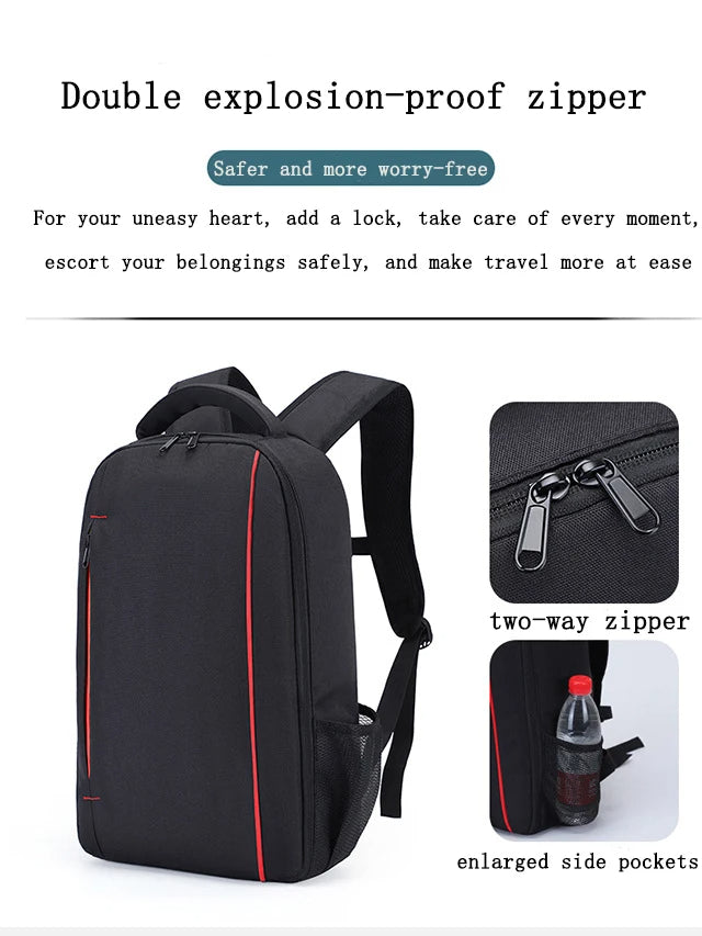 Waterproof Wear-Resistant Camera and Photography Backpack – Ideal for DSLR, Mirrorless, and Drone Gear