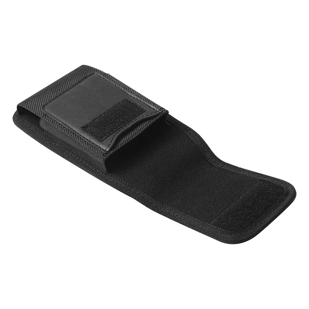 Vertical Nylon Cell Phone Belt Clip Holster – Durable Pouch with Card Slot and Keychain Loop for Phones 4.0"-6.7"