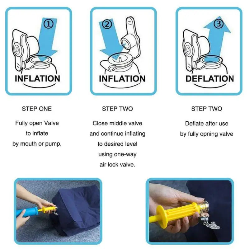 PVC Inflatable Travel Footrest Pillow for Kids and Adults – Ideal for Airplane, Car, and Bus Travel