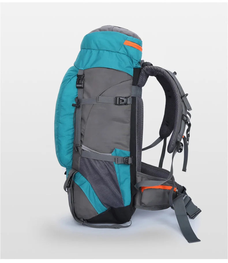 65L Large Capacity Waterproof Camping Backpack - Ideal for Hiking, Climbing, and Outdoor Adventures