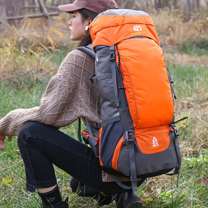65L Large Capacity Waterproof Camping Backpack - Ideal for Hiking, Climbing, and Outdoor Adventures