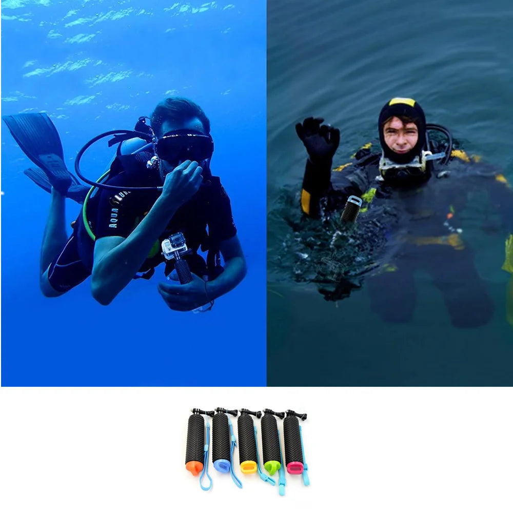 Water Floating Hand Grip Handle Mount for Action Cameras – Compatible with GoPro, DJI, Insta360, and More