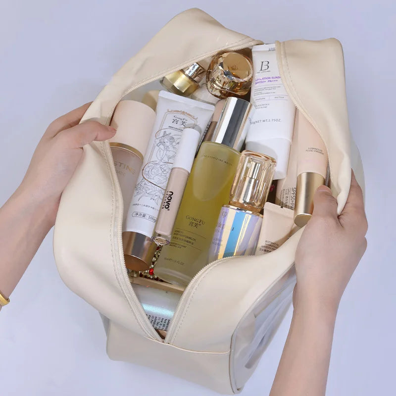 Large-Capacity Waterproof Cosmetic Bag – Stylish, Durable, and Perfect for Travel