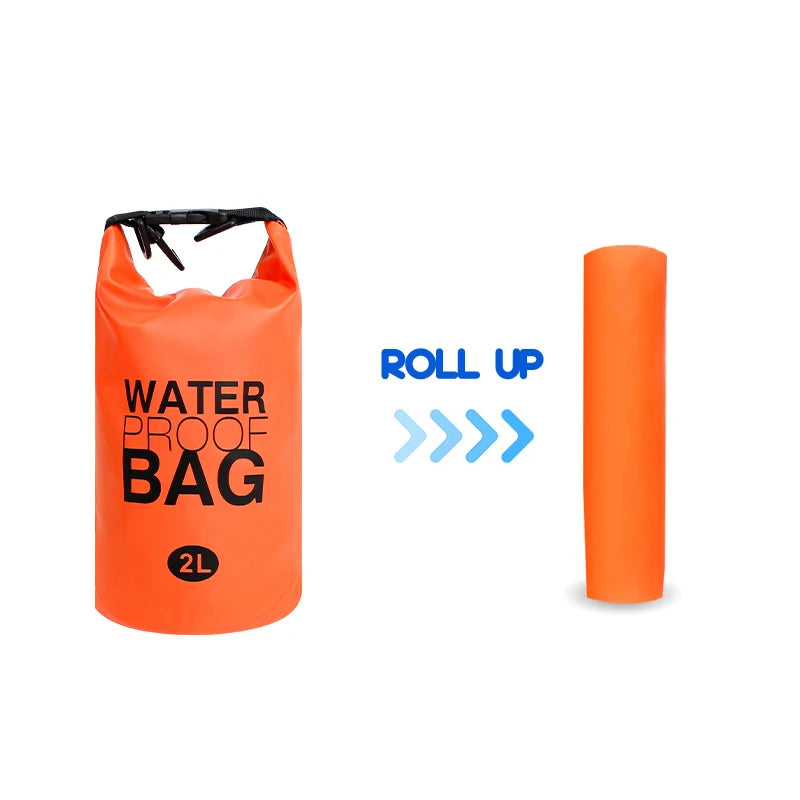 2-Liter Waterproof Dry Bag – Durable and Compression-Friendly Outdoor Backpack for Water Sports and Hiking
