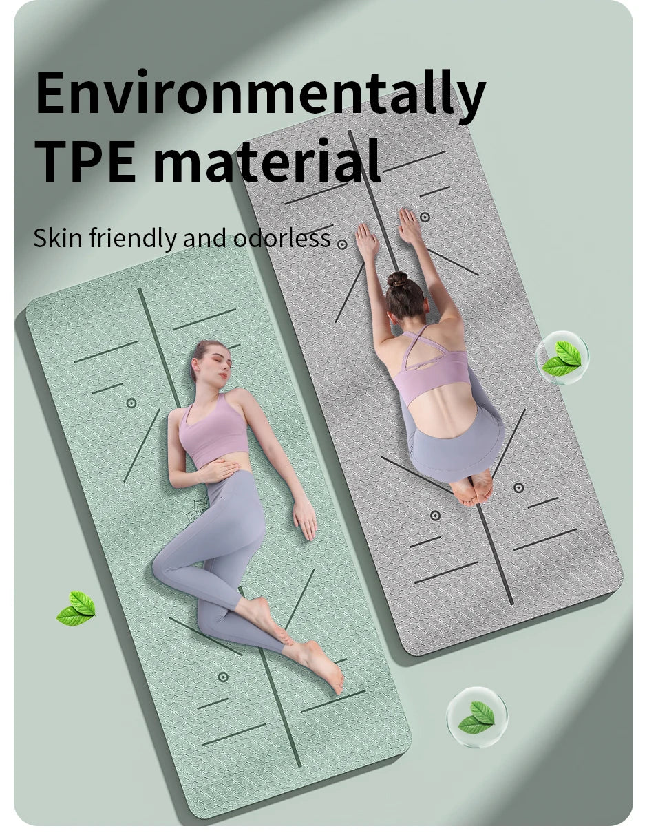 Eco-Friendly Non-Slip Yoga Mat with Carrying Strap - Durable & Comfortable for All Fitness Levels