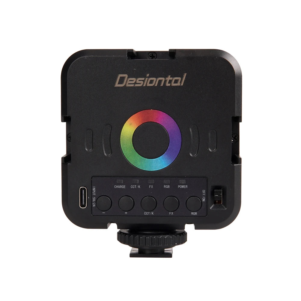 Mini RGB Hot Shoe Fill Light – Portable LED for Live Photography and Atmosphere Lighting