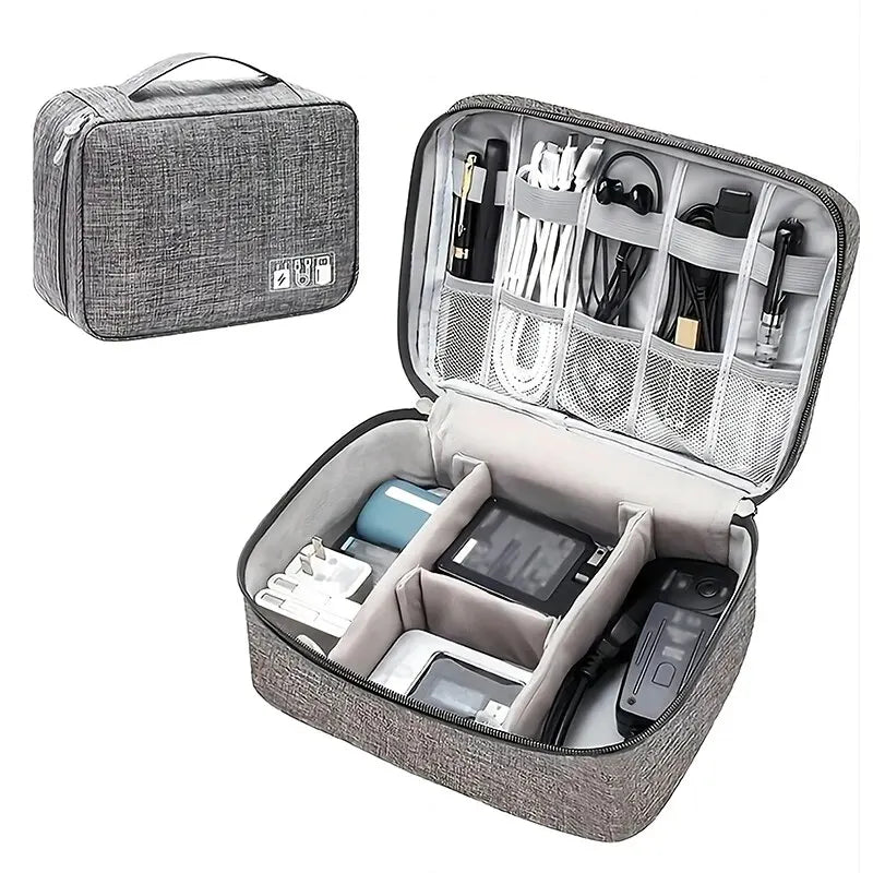 Waterproof Digital Organizer Cable Storage Bag for Travel and Home