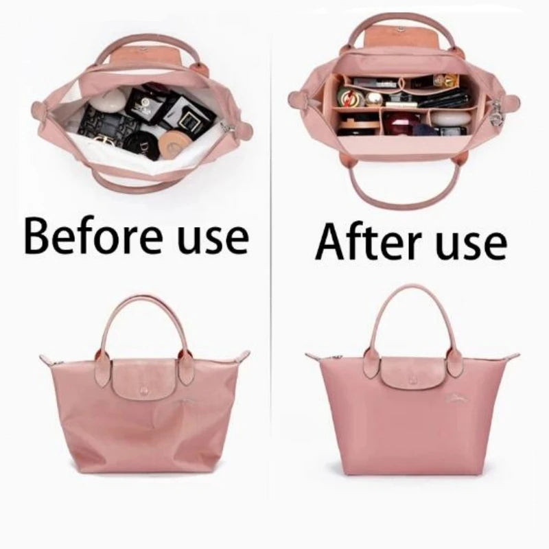 Felt Insert Bag Organizer – Fits Longchamp Handbags and More for Travel and Daily Use