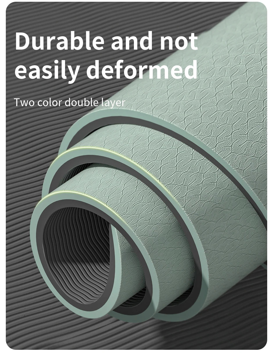 Eco-Friendly Non-Slip Yoga Mat with Carrying Strap - Durable & Comfortable for All Fitness Levels