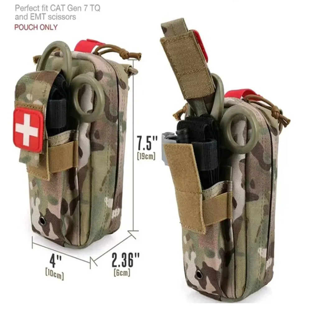 Tactical First Aid Kit EDC Pouch – Essential Survival Bag for Outdoor Adventures