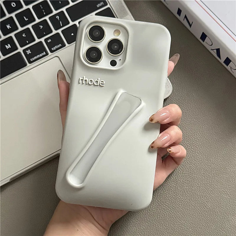 New Autumn Limited Edition Rhode Lip Holder Silicone Phone Case – Stylish and Functional Cover for iPhone 11, 12, 13, 14, 15, 16 Pro Max Plus