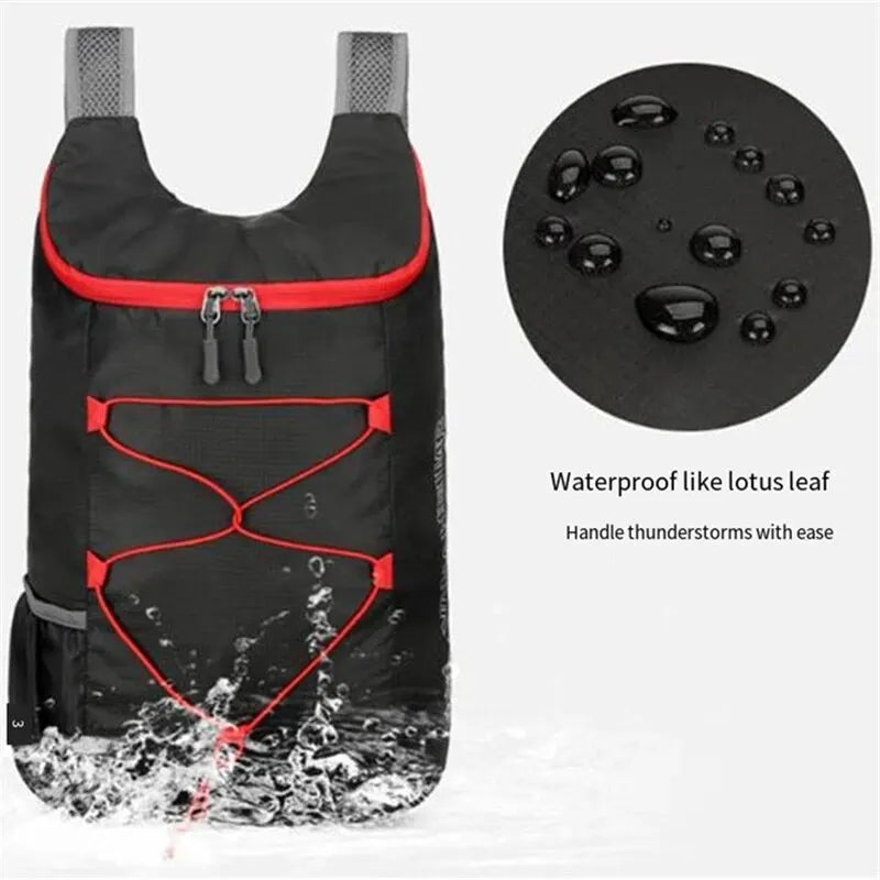 Ultimate Outdoor Folding Backpack - Lightweight Waterproof Nylon Sports Bag, 20L Large-Capacity for Camping, Hiking & Travel