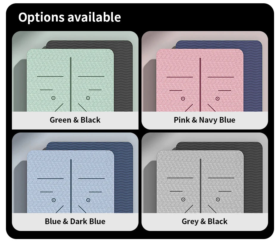 Eco-Friendly Non-Slip Yoga Mat with Carrying Strap - Durable & Comfortable for All Fitness Levels