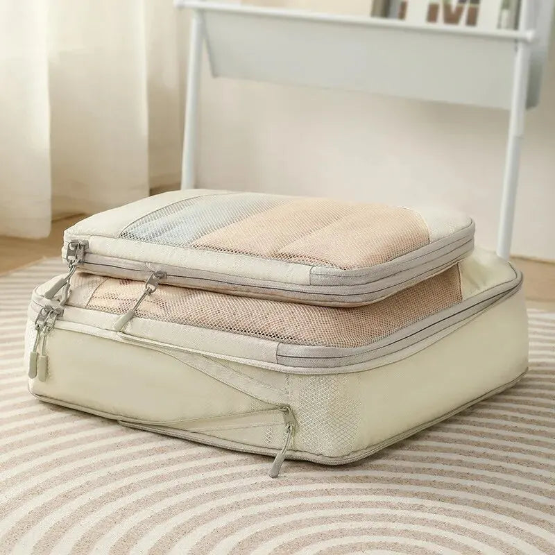 Compressible Travel Storage Bag Set – Waterproof Packing Cubes and Luggage Organizer