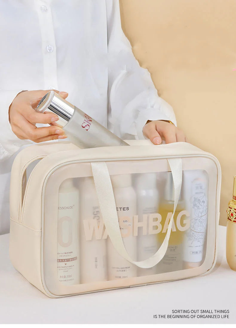 Large-Capacity Waterproof Cosmetic Bag – Stylish, Durable, and Perfect for Travel