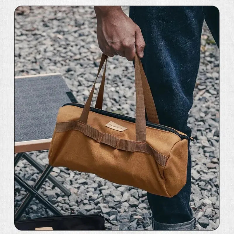 Large Capacity Cylinder Handheld Storage Bag - Durable, Thickened, and Perfect for Camping Essentials