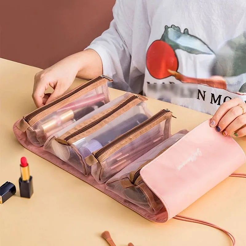 Detachable 4-in-1 Large Capacity Cosmetic Bag - Perfect Travel Companion
