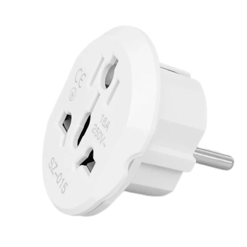 Socket Plug Travel Charger Adapter Converter – EU 2-Pin Plug with Overload Protection