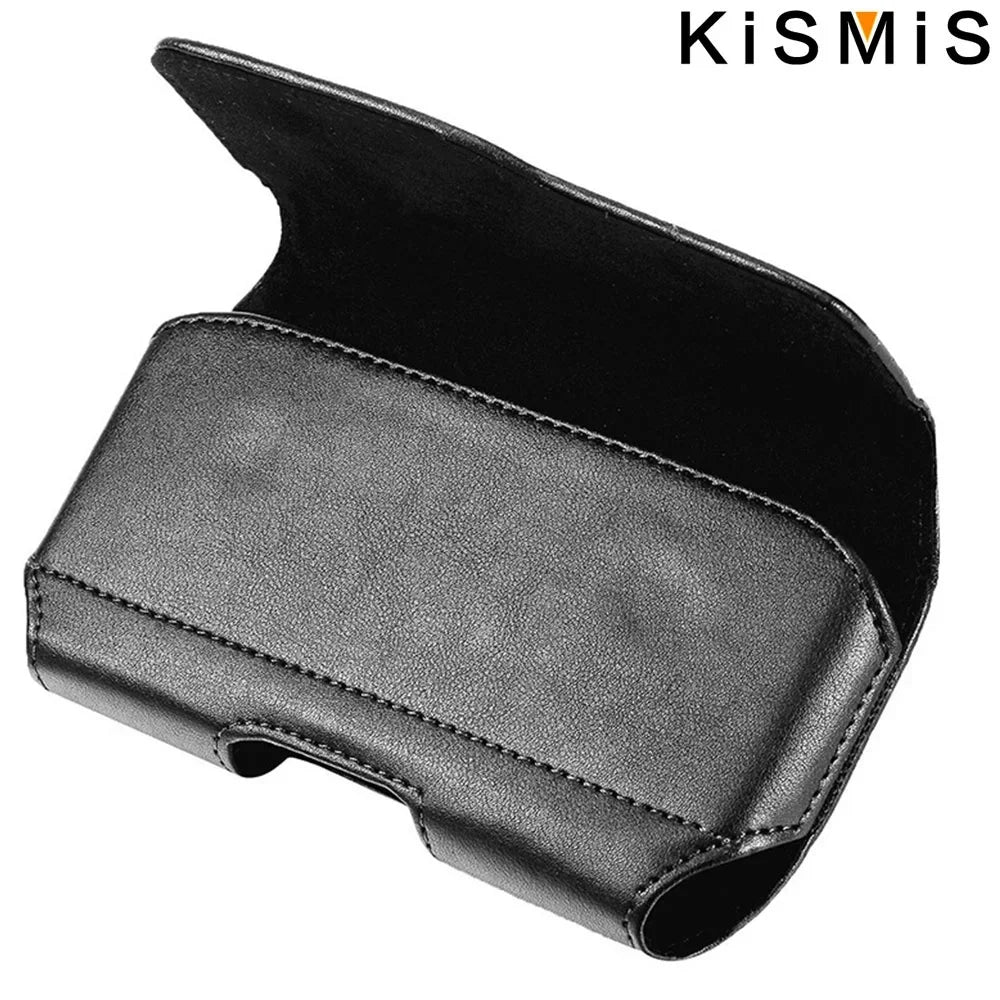 Vertical Nylon Cell Phone Belt Clip Holster – Durable Pouch with Card Slot and Keychain Loop for Phones 4.0"-6.7"