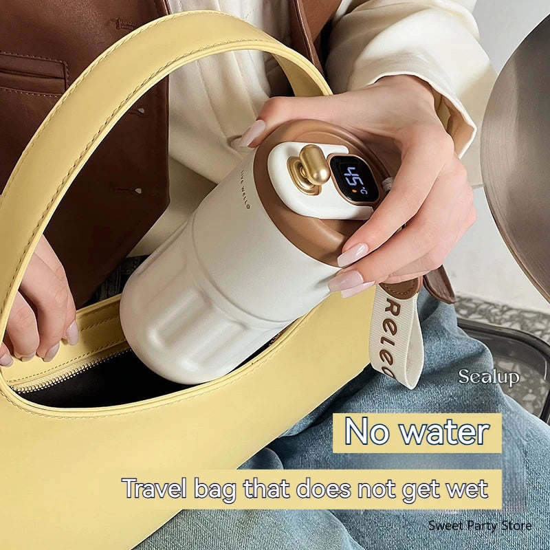 450ML Smart Travel Coffee Mug – LED Temperature Display Stainless Steel Insulated Vacuum Flask