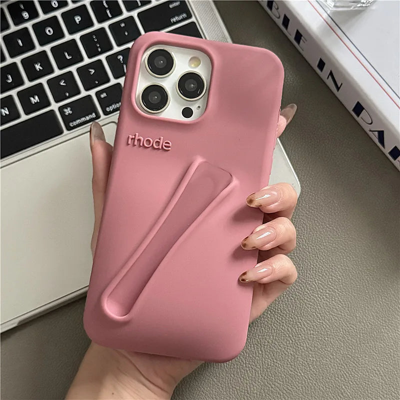 New Autumn Limited Edition Rhode Lip Holder Silicone Phone Case – Stylish and Functional Cover for iPhone 11, 12, 13, 14, 15, 16 Pro Max Plus