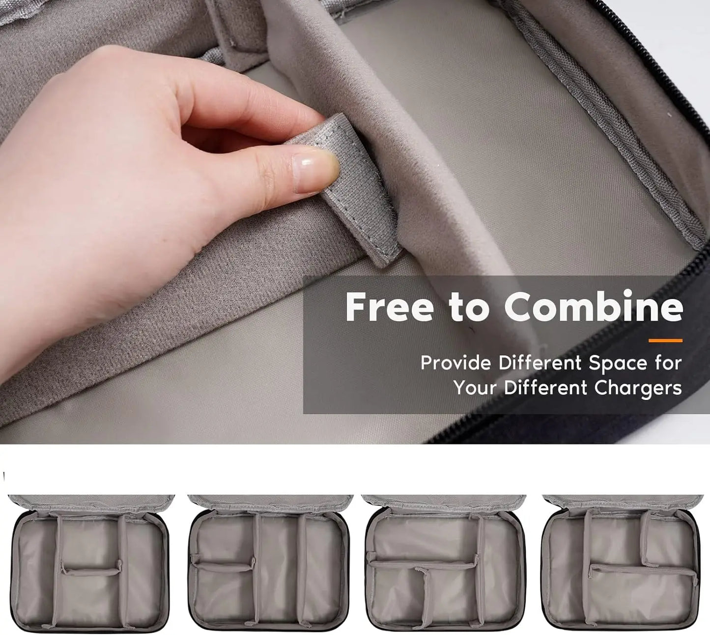 Waterproof Digital Organizer Cable Storage Bag for Travel and Home