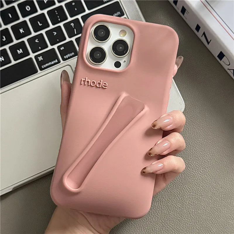 New Autumn Limited Edition Rhode Lip Holder Silicone Phone Case – Stylish and Functional Cover for iPhone 11, 12, 13, 14, 15, 16 Pro Max Plus
