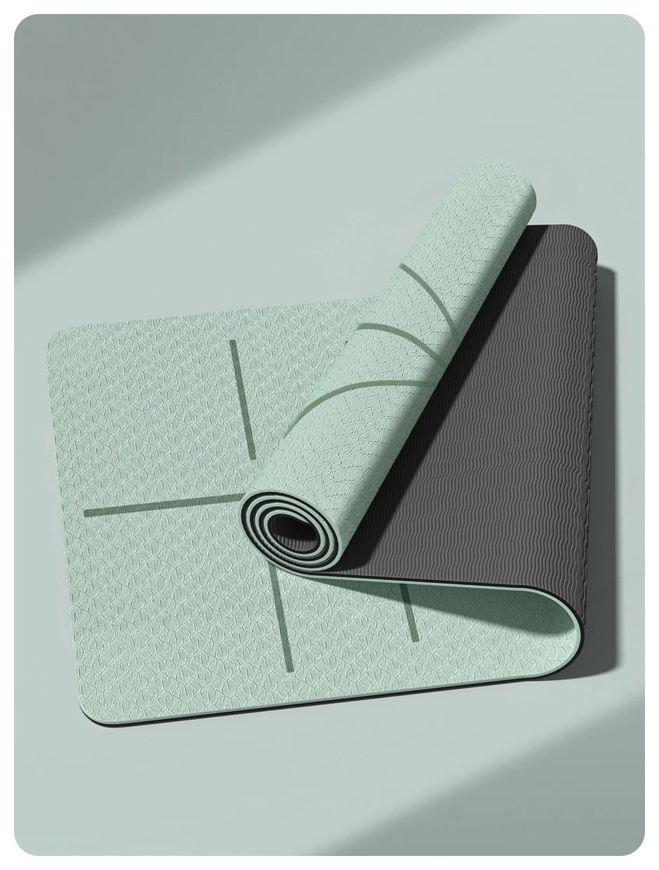 Eco-Friendly Non-Slip Yoga Mat with Carrying Strap - Durable & Comfortable for All Fitness Levels